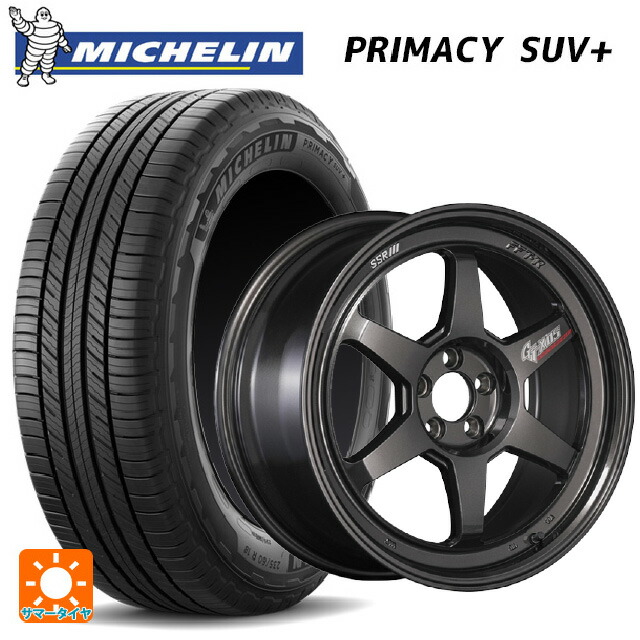 225/55R19 103H XL ミシュラン 正規品 プライマシー SUVプラス タナベ SSR GT X05 DR エディション プリズムダークガンメタ 19-8.5J 国産車用 サマータイヤホイール4本セット|タイヤホイール専門店コニシタイヤ