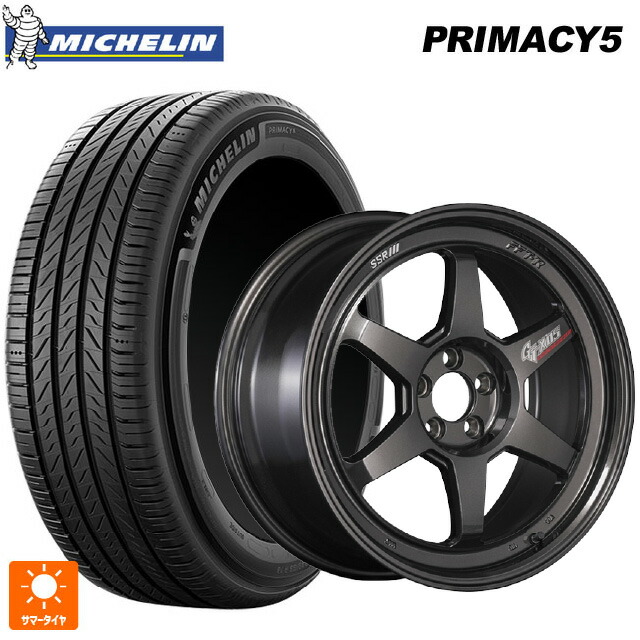 225/40R18 92Y XL ミシュラン プライマシー5 正規品 タナベ SSR GT X05 DR エディション プリズムダークガンメタ 18-7.5J 国産車用 サマータイヤホイール4本セット
