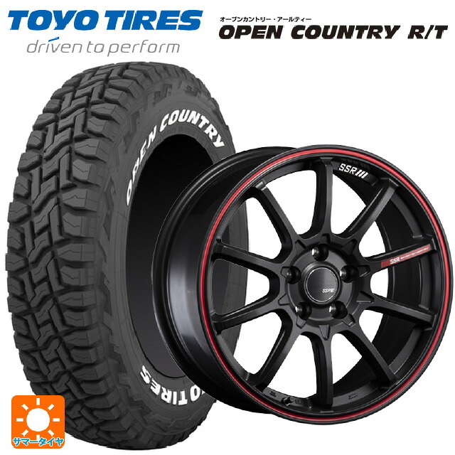 225/60R18 100Q トーヨー オープンカントリー RT ホワイトレター タナベ SSR GT V05 フラットブラック/レッドライン 18-8J 国産車用 サマータイヤホイール4本セット