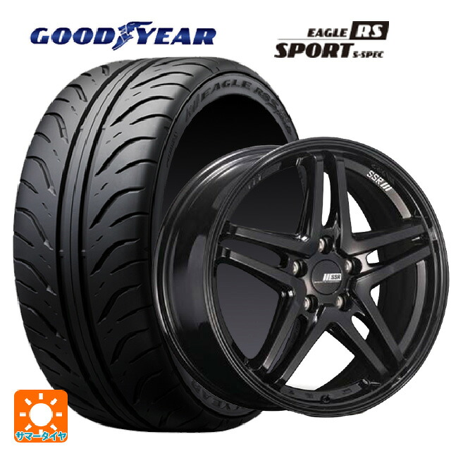 225/40R18 88W グッドイヤー イーグル RS スポーツ S-スペック タナベ SSR GT V06 グロスブラック 18-8J 国産車用 サマータイヤホイール4本セット