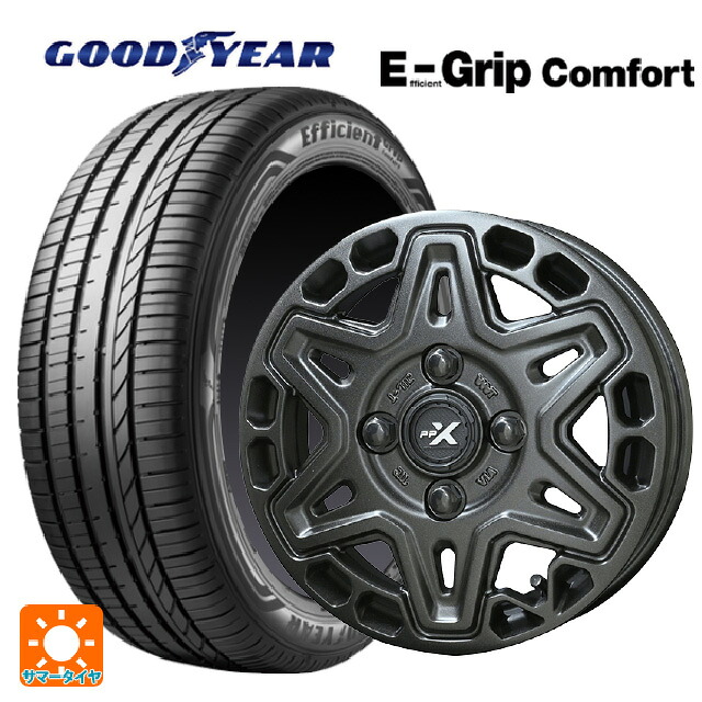 165/55R14 72V グッドイヤー エフィシェントグリップ コンフォート 共豊 PPX MK6 ステルスグレーメタリック 14-4.5J 国産車用 サマータイヤホイール4本セット