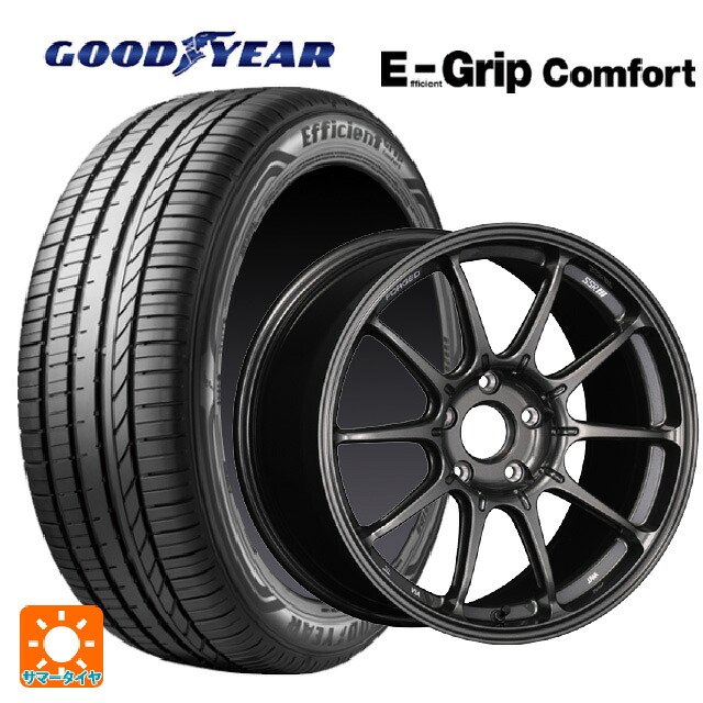 225/60R18 100V グッドイヤー エフィシェントグリップ コンフォート タナベ SSR GT X01 フォージド GT ガンメタ 18-8.5J 国産車用 サマータイヤホイール4本セット