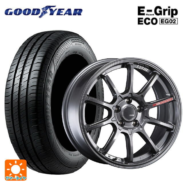 195/50R16 84V グッドイヤー エフィシェントグリップ エコ EG02 タナベ SSR GT V05 グラファイトガンメタ 16-6J 国産車用 サマータイヤホイール4本セット