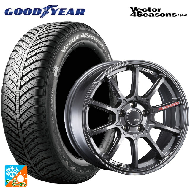 215/45R17 91H XL グッドイヤー ベクターフォーシーズンズ ハイブリッド タナベ SSR GT V05 グラファイトガンメタ 17-7J 国産車用 オールシーズンタイヤホイール4本セット|タイヤホイール専門店コニシタイヤ