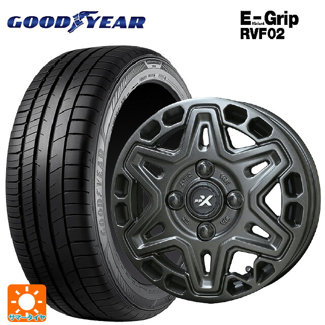 スズキ ハスラー(MR52/92S)用 165/65R14 79H グッドイヤー エフィシェントグリップ RVF02 共豊 PPX MK6 ステルスグレーメタリック 新品サマータイヤホイール 4本セット