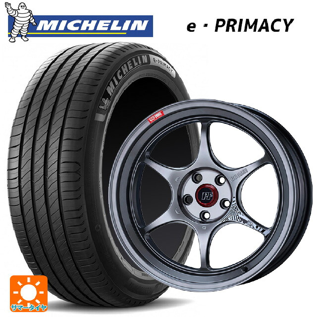 スバル フォレスター(SL系)用 225/55R18 98V ミシュラン 正規品 Eプライマシー エンケイ パフォーマンスライン PF06 ハイパーシルバー 新品サマータイヤホイール 4本セット
