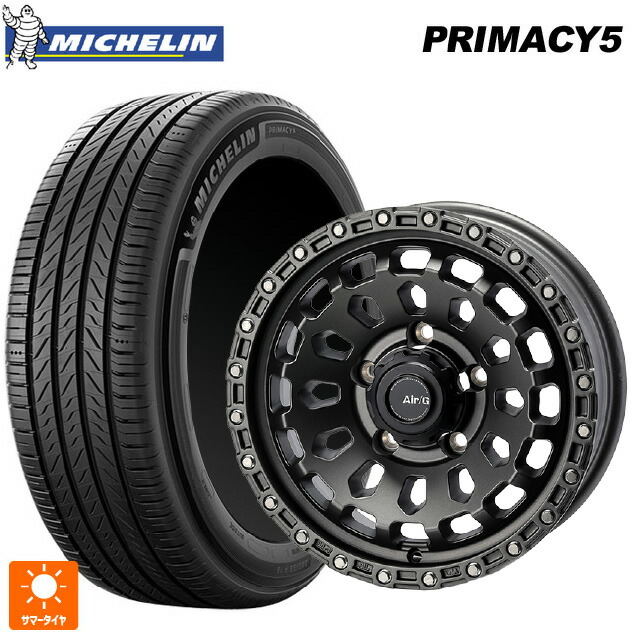 215/65R16 102V XL ミシュラン プライマシー5 正規品 4×4エンジニアリング エアーG VULCAN MGM 16-6J 国産車用 サマータイヤホイール4本セット