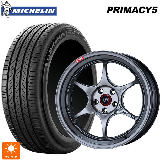 225/40R19 93W XL ミシュラン プライマシー5 正規品 エンケイ パフォーマンスライン PF06 ハイパーシルバー 19-8J 国産車用 サマータイヤホイール4本セット