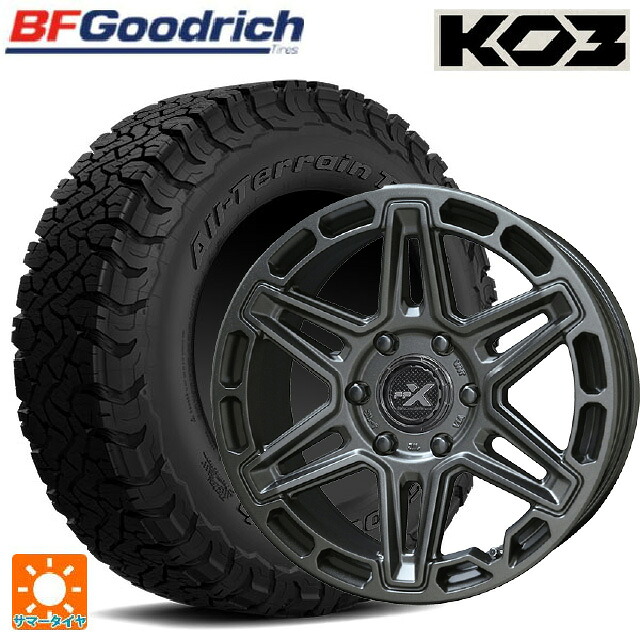 215/65R16 103/100S BFグッドリッチ オールテレーン TA KO3 ブラックレター 正規品 共豊 PPX MK6 ステルスグレーメタリック 16-7J 国産車用 サマータイヤホイール4本セット