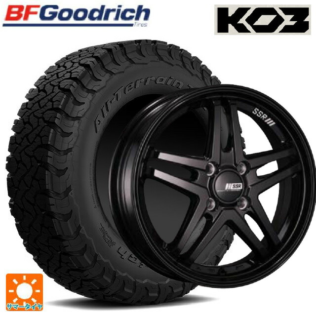 225/65R17 107/103S BFグッドリッチ オールテレーン TA KO3 ブラックレター 正規品 タナベ SSR GT V06 グロスブラック 17-7J 国産車用 サマータイヤホイール4本セット