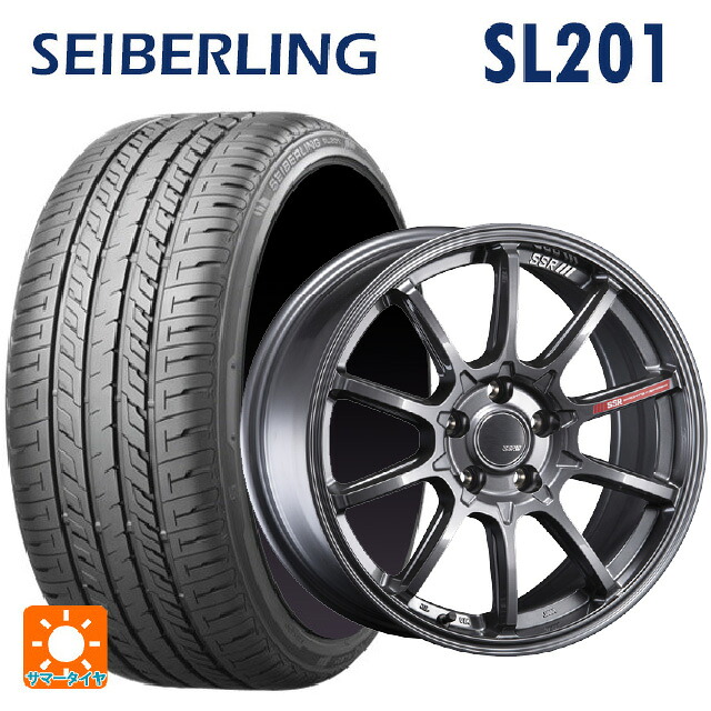 215/55R17 94V セイバーリング セイバーリング SL201(ブリヂストン工場生産） タナベ SSR GT V05 グラファイトガンメタ 17-7J 国産車用 サマータイヤホイール4本セット