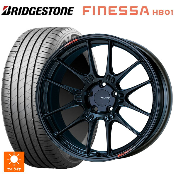 215/45R18 93W XL ブリヂストン フィネッサ HB01 正規品 # エンケイ レーシング GTC02 マットブラック 18-7.5J 国産車用 サマータイヤホイール4本セット
