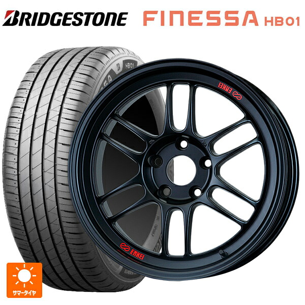 215/45R18 93W XL ブリヂストン フィネッサ HB01 正規品 # エンケイ レーシング RPF1 マットブラック 18-7.5J 国産車用 サマータイヤホイール4本セット