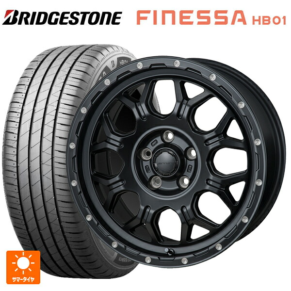 205/60R16 96H XL ブリヂストン フィネッサ HB01 正規品 # ジャパン三陽 ハイブロック ジェラード サテンBK/リーミング 16-7J 国産車用 サマータイヤホイール4本セット