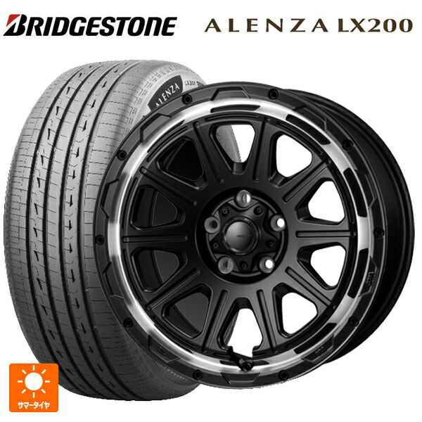 トヨタ ハリアー(80系)用 225/65R17 102H ブリヂストン アレンザLX200 正規品 # ジャパン三陽 ハイブロック レグルス サテンブラック/リムポリッシュ 新品サマータイヤホイール 4本セット