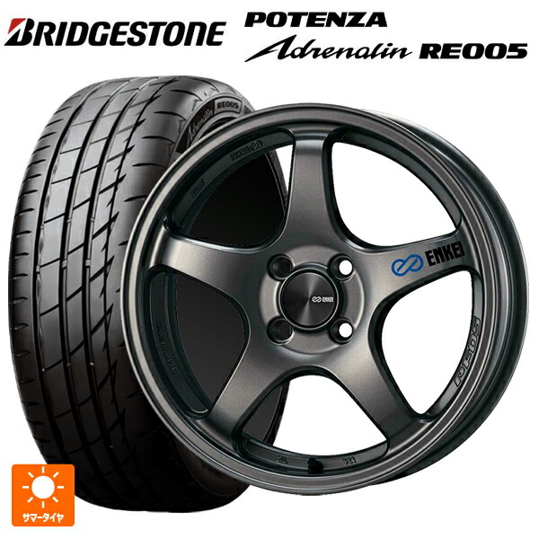 215/55R17 94Y ブリヂストン ポテンザ アドレナリン RE005 正規品 エンケイ パフォーマンスライン PF05 DS 17-7J 国産車用 サマータイヤホイール4本セット