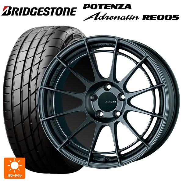 トヨタ GR86(ZN8)用 255/35R18 94Y XL ブリヂストン ポテンザ アドレナリン RE005 正規品 エンケイ レーシングレボリューション NT03RR マットダークガンメタリック 新品サマータイヤホイール 4本セット