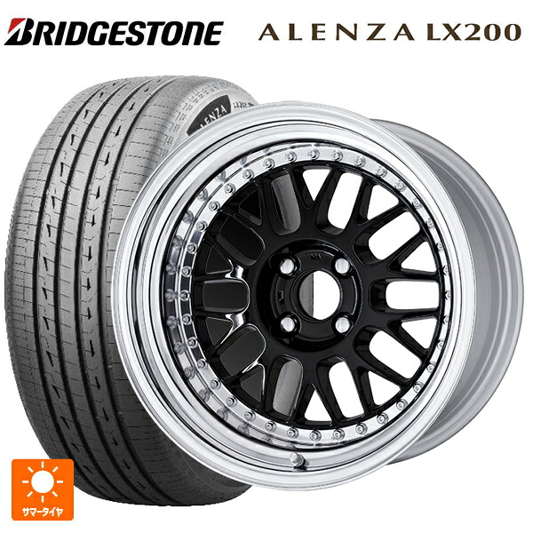 215/70R16 100H ブリヂストン アレンザLX200 正規品 # ワーク マイスター M1 3ピース BLK 16-6.5J 国産車用 サマータイヤホイール4本セット