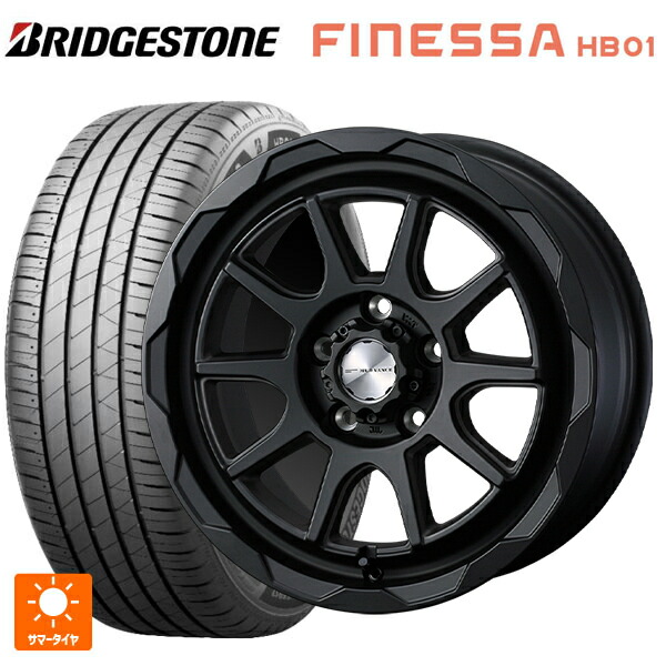215/60R16 95H ブリヂストン フィネッサ HB01 正規品 # ウェッズ マッドヴァンス06 フルマットブラック 16-7J 国産車用 サマータイヤホイール4本セット