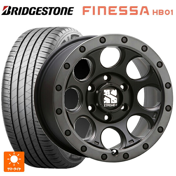 225/45R18 95W XL ブリヂストン フィネッサ HB01 正規品 # エムエルジェイ エクストリームJ XJ03 Flat Black Smoke 18-8J 国産車用 サマータイヤホイール4本セット|タイヤホイール専門店コニシタイヤ