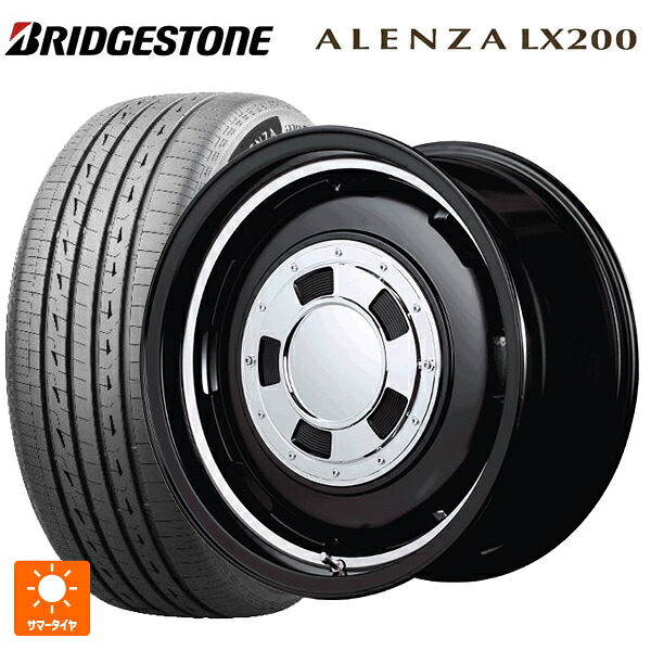 スズキ ジムニー(64系)用 215/70R16 100H ブリヂストン アレンザLX200 正規品 # エムアイディー ガルシア シスコ セミグロスブラック+リムヴァーレイポリッシュ 新品サマータイヤホイール 5本セット|タイヤホイール専門店コニシタイヤ