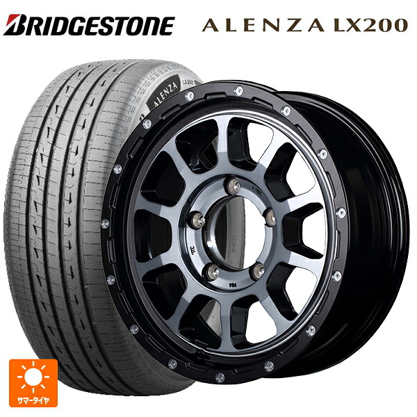 175/80R16 91S ブリヂストン アレンザLX200 正規品 # エムアイディー ナイトロパワー M10パーシングJ ブラック／ＤＣ＋マシニング／ブラッククリア 16-5.5J 国産車用 サマータイヤホイール4本セット