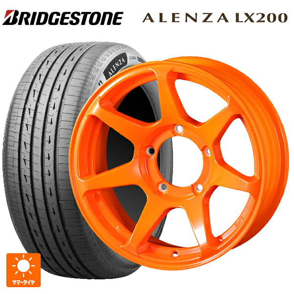 215/70R16 100H ブリヂストン アレンザLX200 正規品 # ドゥオール CST ゼロワンハイパー +J 鋳出しロゴ 蛍光オレンジ 16-6J 国産車用 サマータイヤホイール4本セット
