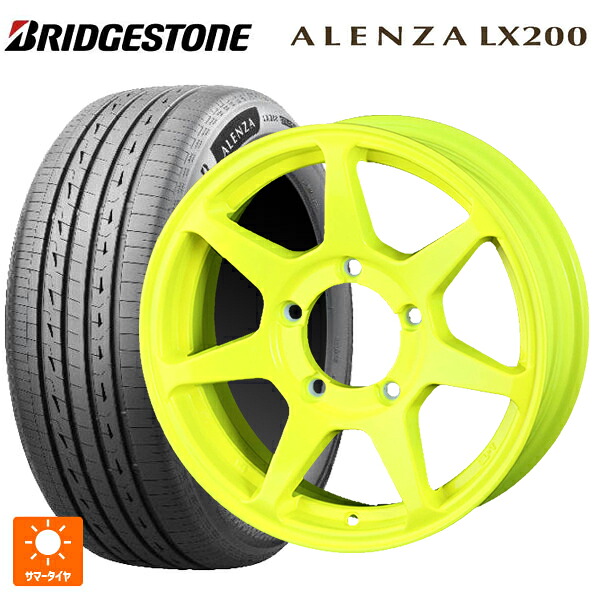 215/70R16 100H ブリヂストン アレンザLX200 正規品 # ドゥオール CST ゼロワンハイパー +J 鋳出しロゴ 蛍光イエロー 16-6J 国産車用 サマータイヤホイール4本セット