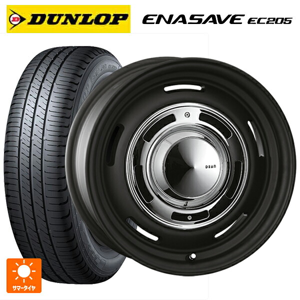 215/50R18 92V ダンロップ エナセーブEC205 クリムソン ディーン クロスカントリー マットブラック 18-8J 国産車用 サマータイヤホイール4本セット
