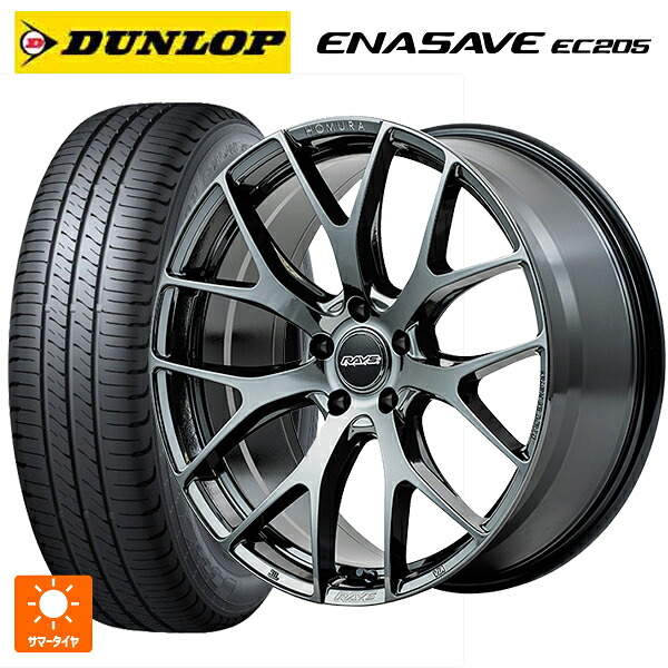 215/50R18 92V ダンロップ エナセーブEC205 レイズ ホムラ 2X7FT YNJ 18-7.5J 国産車用 サマータイヤホイール4本セット