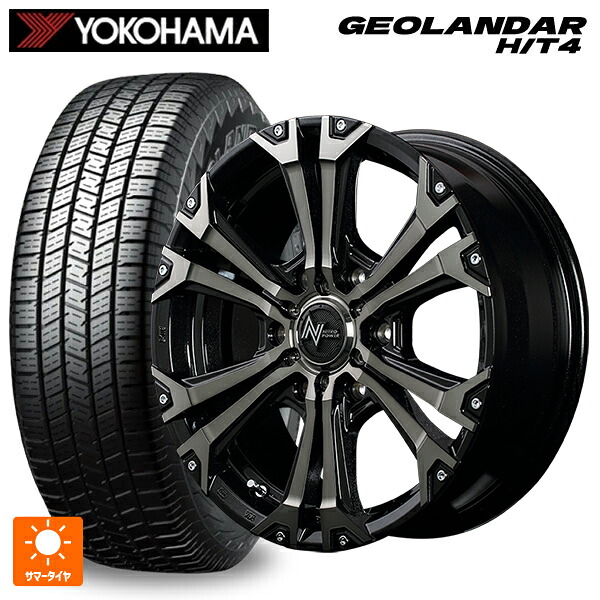 265/60R18 114H XL ヨコハマ ジオランダー HT4 G062 正規品 エムアイディー ナイトロパワー ジャベリン ブラックメタリックブラッククリア＋ピアス＆ミルド 18-8J 国産車用 サマータイヤホイール4本セット