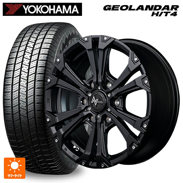 265/60R18 114H XL ヨコハマ ジオランダー HT4 G062 正規品 エムアイディー ナイトロパワー ジャベリン セミグロスブラック+ピアス&ミルド 18-8J 国産車用 サマータイヤホイール4本セット|タイヤホイール専門店コニシタイヤ
