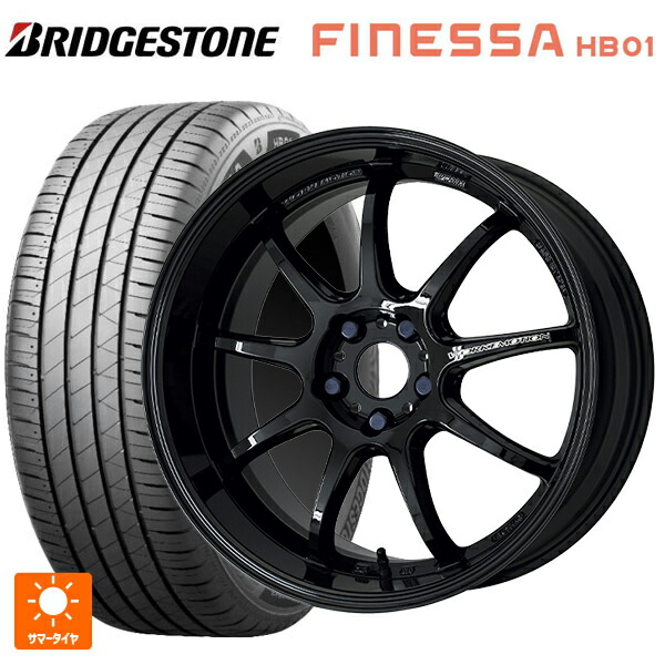 トヨタ GRカローラ(4BA-GZEA14H)用 235/40R18 95W XL ブリヂストン フィネッサ HB01 正規品 # ワーク エモーション D9R BLK 新品サマータイヤホイール 4本セット