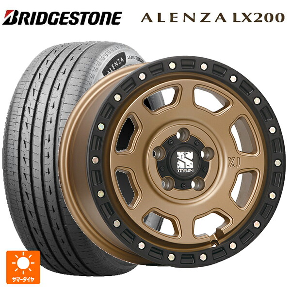 スズキ ジムニーシエラ(74系)用 215/70R16 100H ブリヂストン アレンザLX200 正規品 # エムエルジェイ エクストリームJ XJ07 Matte Bronze BKRim 新品サマータイヤホイール 5本セット|タイヤホイール専門店コニシタイヤ