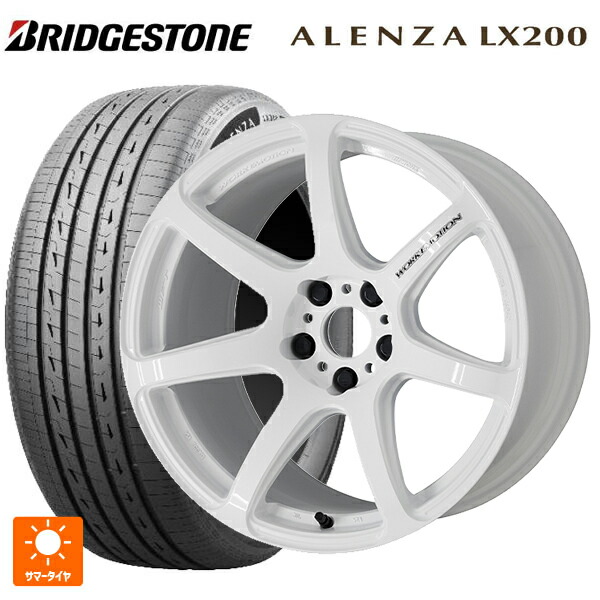 トヨタ ハリアー(80系)用 225/60R18 100H ブリヂストン アレンザLX200 正規品 # ワーク エモーション T7R WHT 新品サマータイヤホイール 4本セット 133,980円