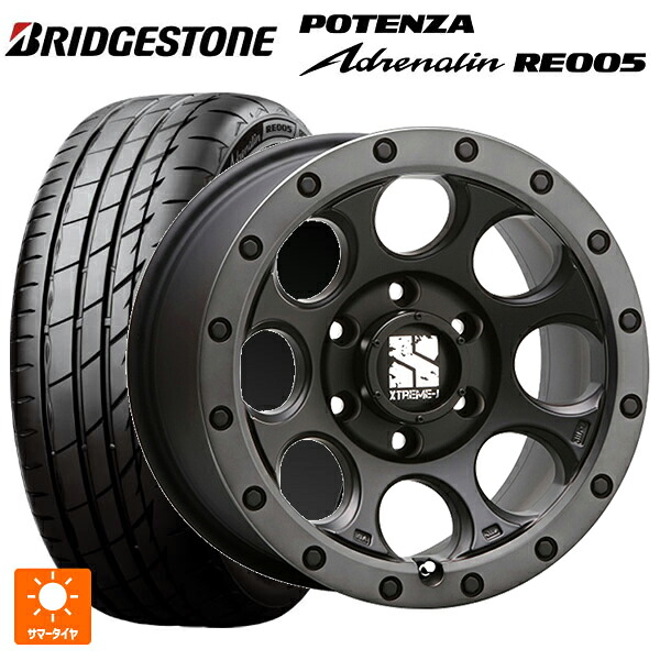 245/40R18 97Y XL ブリヂストン ポテンザ アドレナリン RE005 正規品 エムエルジェイ エクストリームJ XJ03 Flat Black Smoke 18-8J 国産車用 サマータイヤホイール4本セット 155,565円