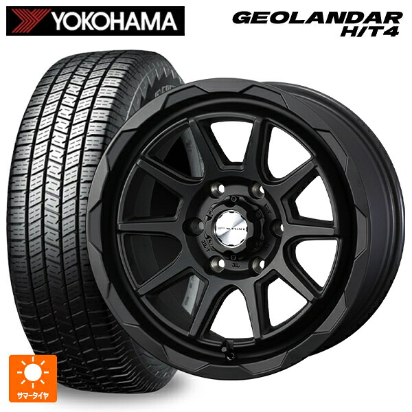 レクサス LX(300系)用 265/65R18 116T XL ヨコハマ ジオランダー HT4 G062 正規品 ウェッズ マッドヴァンス06 フルマットブラック 新品サマータイヤホイール 4本セット