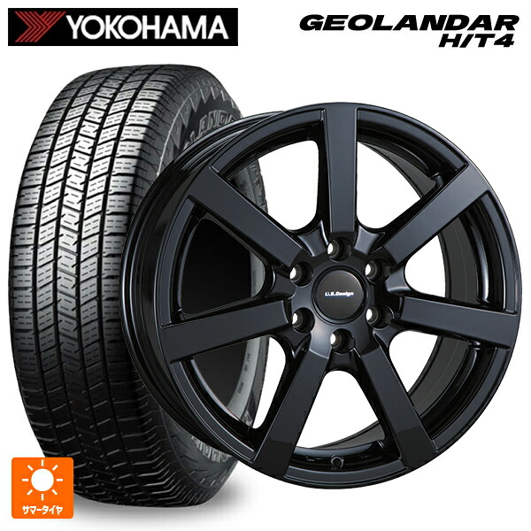ジープ ラングラー(JL系)用 255/70R18 116H XL ヨコハマ ジオランダー HT4 G062 正規品 阿部商会 ユーエスデザイン キャスラー グロスブラック 新品サマータイヤホイール 4本セット|タイヤホイール専門店コニシタイヤ