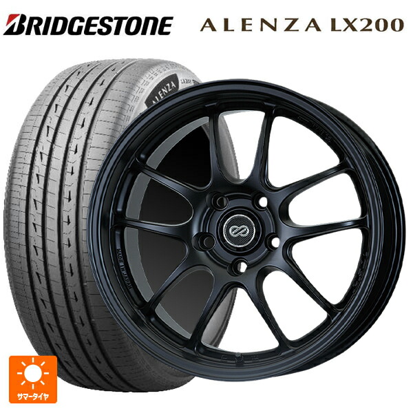 トヨタ bZ4X(11/15系)用 235/60R18 107H XL ブリヂストン アレンザLX200 正規品 # エンケイ パフォーマンスライン PF01 マットブラック 新品サマータイヤホイール 4本セット