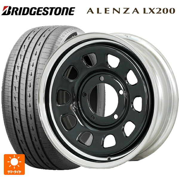 215/70R16 100H ブリヂストン アレンザLX200 正規品 # モリタ デイトナズ ブラック/クロームリム 16-5.5J 国産車用 サマータイヤホイール4本セット