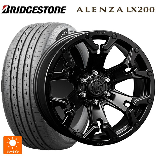 265/65R17 112H ブリヂストン アレンザLX200 正規品 # クリムソン MG ゴーレム マットブラック 17-8J 国産車用 サマータイヤホイール4本セット｜タイヤホイール専門店コニシタイヤ
