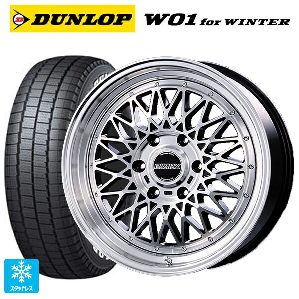 215/65R16 109/107N ダンロップ W01 for ウィンター ホワイトレター シーアールエス エセックス ENCM 1P BP 16-6.5J 国産車用 スタッドレスタイヤホイール4本セット
