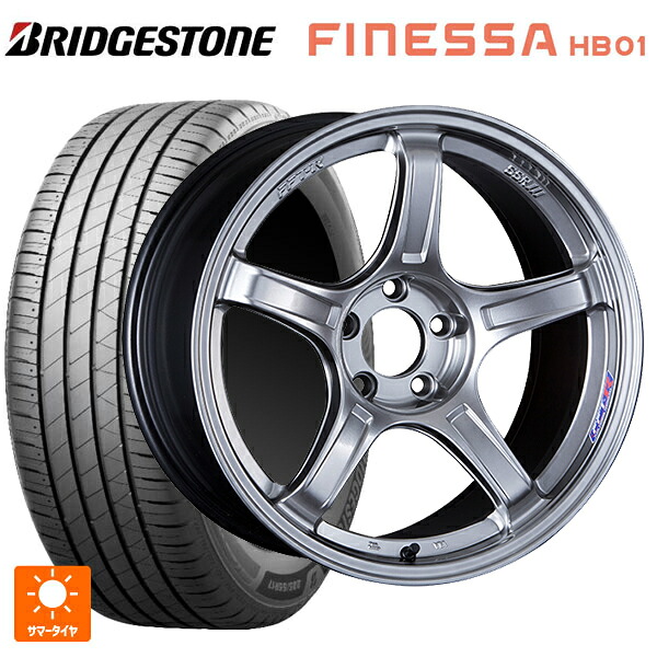 トヨタ GRカローラ(4BA-GZEA14H)用 235/40R18 95W XL ブリヂストン フィネッサ HB01 正規品 # タナベ SSR GT X03 クロムシルバー 新品サマータイヤホイール 4本セット