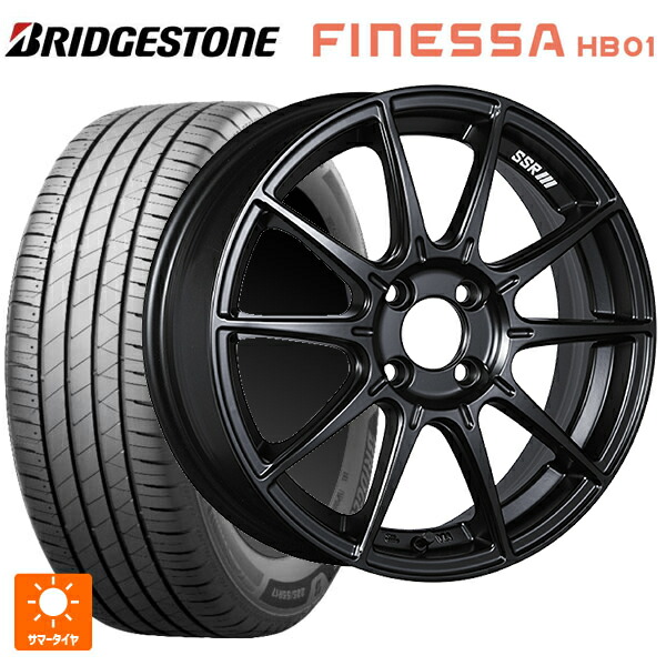 185/55R16 83V ブリヂストン フィネッサ HB01 正規品 # タナベ SSR GT X01 フラットブラック 16-6.5J 国産車用 サマータイヤホイール4本セット