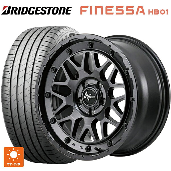 195/45R17 81W ブリヂストン フィネッサ HB01 正規品 # エムアイディー ナイトロパワー M29 スティンガー バレルブラック 17-7J 国産車用 サマータイヤホイール4本セット
