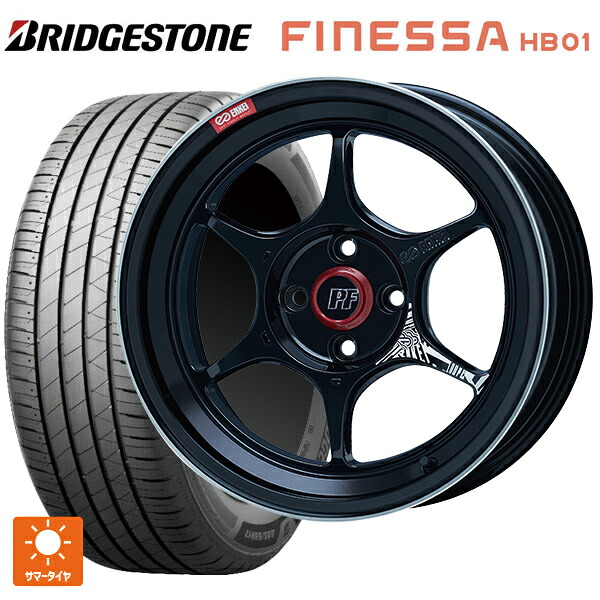 トヨタ GR86(ZN8)用 225/40R18 92W XL ブリヂストン フィネッサ HB01 正規品 # エンケイ パフォーマンスライン PF06 マシニングブラック 新品サマータイヤホイール 4本セット