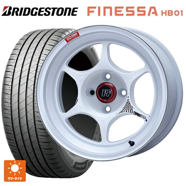 スバル レヴォーグ(VN系)用 225/45R18 95W XL ブリヂストン フィネッサ HB01 正規品 # エンケイ パフォーマンスライン PF06 マシニングホワイト 新品サマータイヤホイール 4本セット|タイヤホイール専門店コニシタイヤ