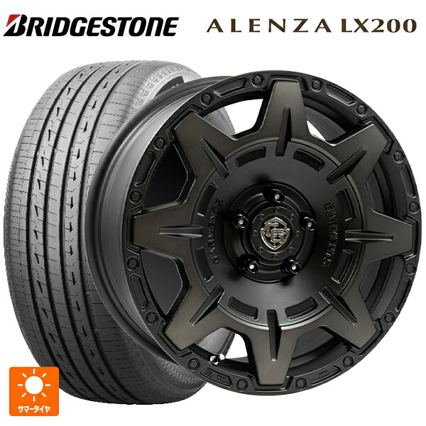 225/65R17 102H ブリヂストン アレンザLX200 正規品 # ウェッズ クロスオーバー ガーメンツ スタイルM マットブラッククリア 17-7J 国産車用 サマータイヤホイール4本セット
