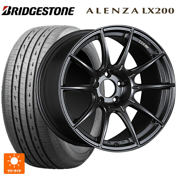 235/55R18 100V ブリヂストン アレンザLX200 正規品 タナベ SSR GT X01 フラットブラック 18-8J 国産車用 サマータイヤホイール4本セット|タイヤホイール専門店コニシタイヤ
