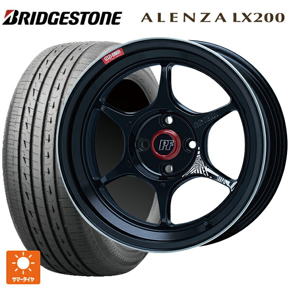 225/60R18 100H ブリヂストン アレンザLX200 正規品 # エンケイ パフォーマンスライン PF06 マシニングブラック 18-7.5J 国産車用 サマータイヤホイール4本セット